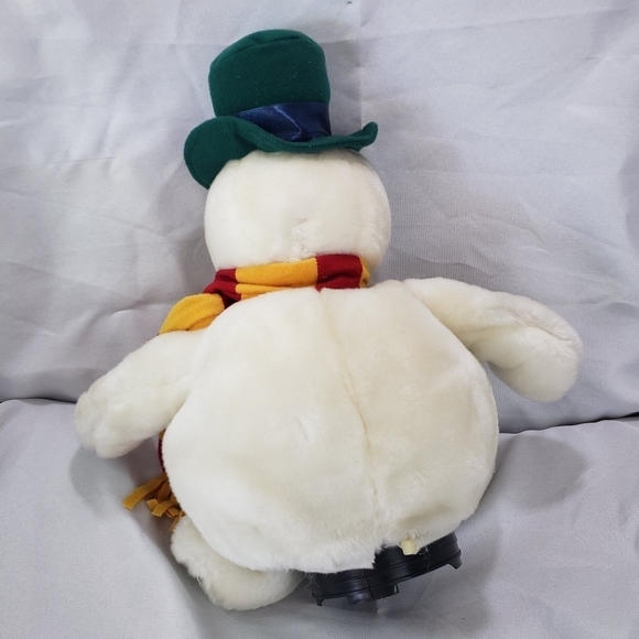 Gemmy Frosty The Snowman Singing Dancing Plush 12 Inch READ Rare Green Hat - Picture 6 of 10
